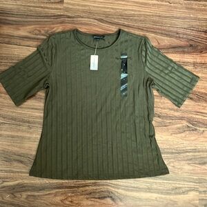 Banana Republic green rib knit thin sweater